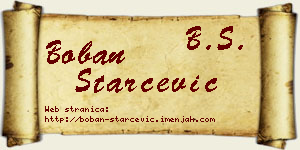 Boban Starčević vizit kartica